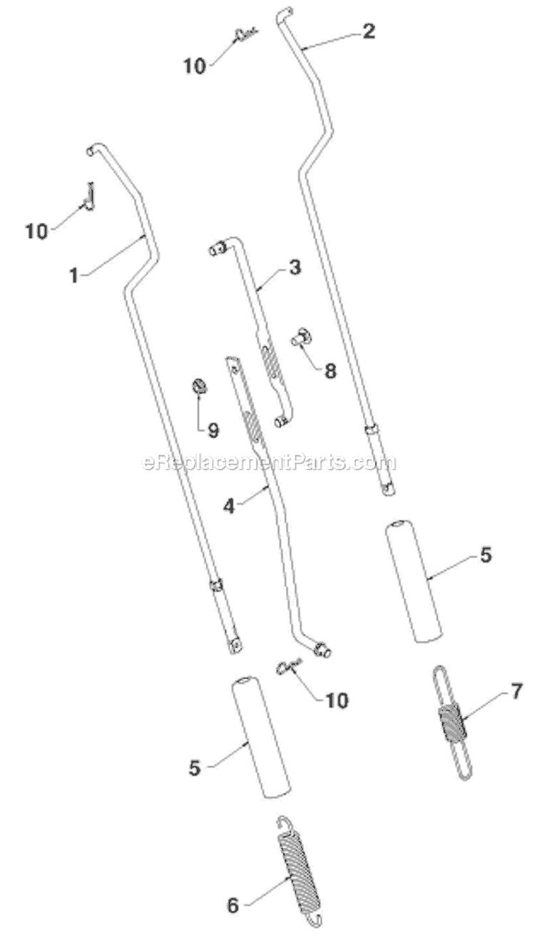 Handle Diagram and Parts List for 924HV 96193007002 - 2012-06 Husqvarna Snow Blower