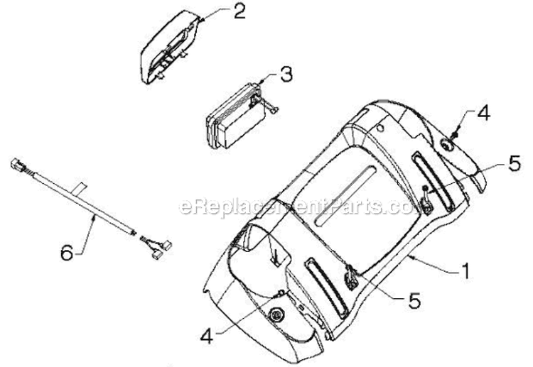 Handle Diagram and Parts List for 924HV 96193007002 - 2012-06 Husqvarna Snow Blower