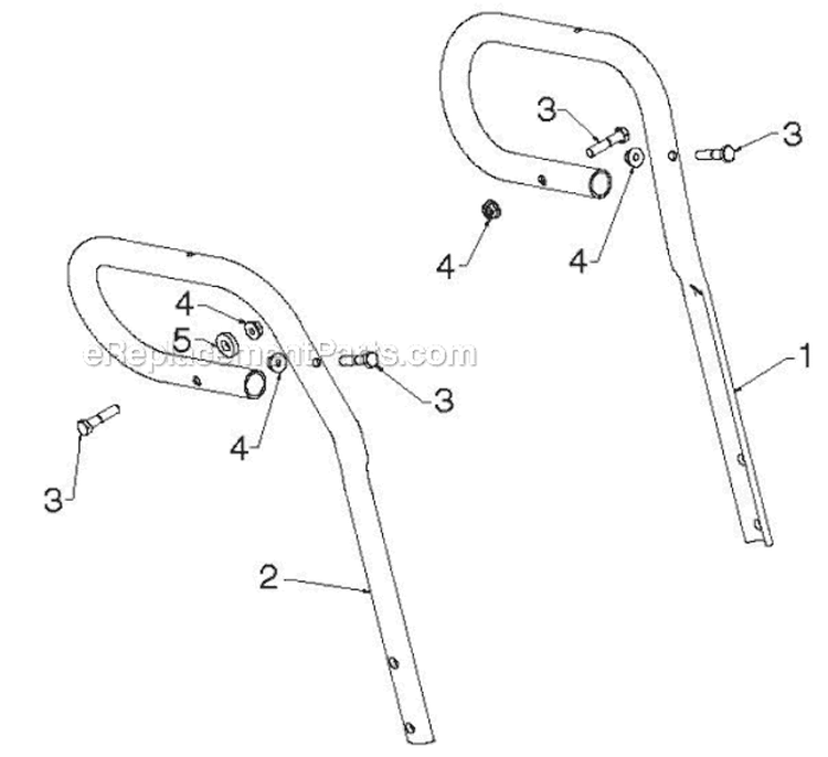 Handle Diagram and Parts List for 924HV 96193007002 - 2012-06 Husqvarna Snow Blower