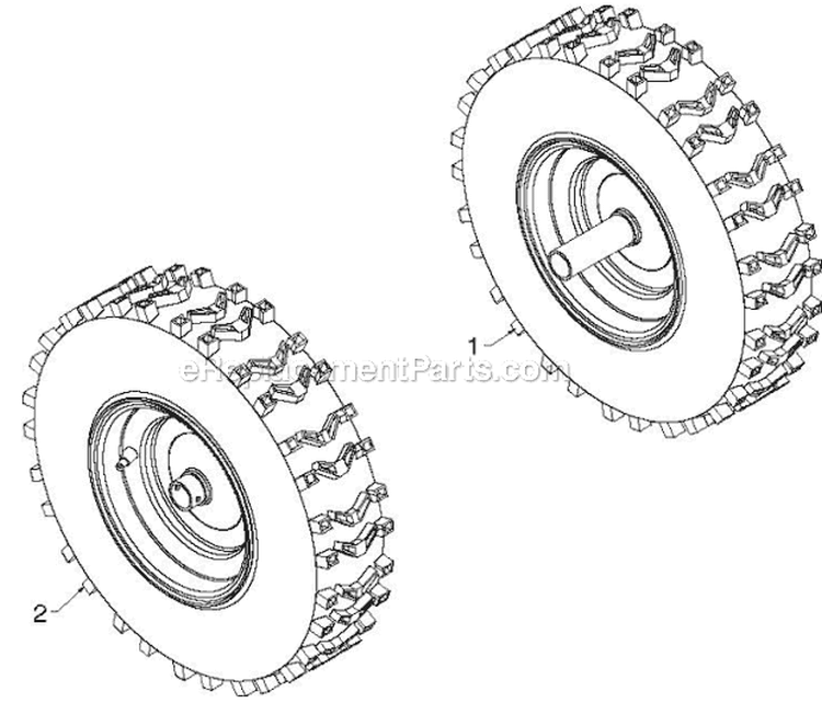 Wheels Tires Diagram and Parts List for 924HV 96193007003 - 2012-07 Husqvarna Snow Blower