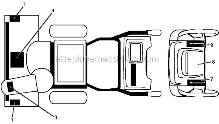 Decals Diagram and Parts List for 924HV 96193007004 - 2012-08 Husqvarna Snow Blower