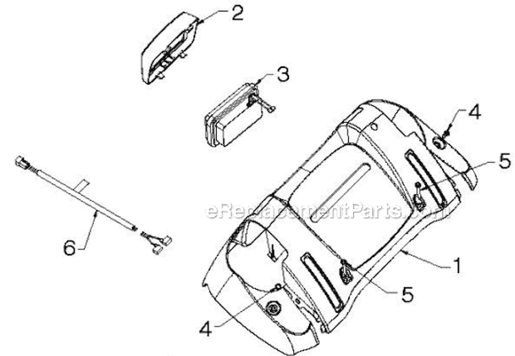 Handle Diagram and Parts List for 924HV 96193007004 - 2012-08 Husqvarna Snow Blower