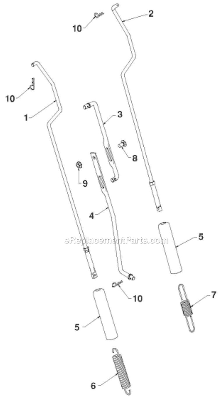 Handle Diagram and Parts List for 924HV 96193007900 - 2011-07 Husqvarna Snow Blower