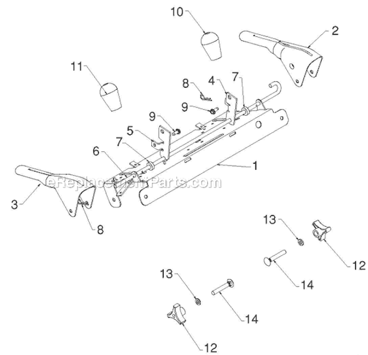 Handle Diagram and Parts List for 924HV 96193007900 - 2011-07 Husqvarna Snow Blower