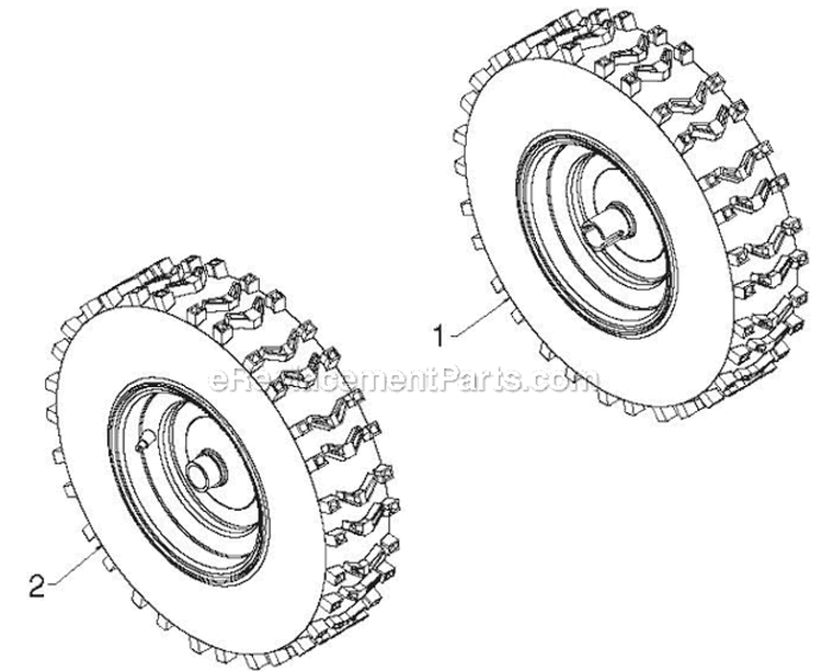 Wheels Tires Diagram and Parts List for 924HV 96193007900 - 2011-07 Husqvarna Snow Blower