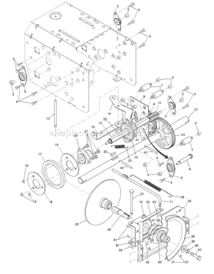 Page E Diagram and Parts List for 924SBE 924 SBE 96193992201 -2007-09 Husqvarna Snow Blower