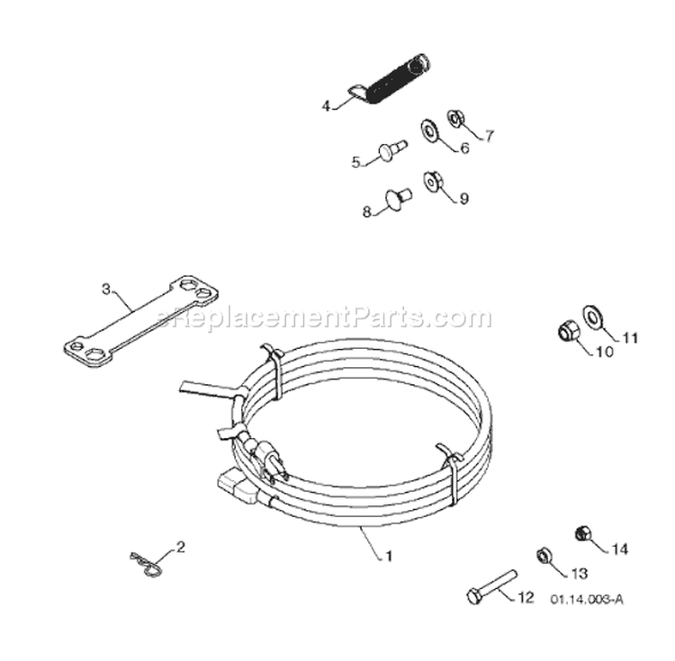 Page E Diagram and Parts List for 924 SB XLS 96193003200 -2008-08 Husqvarna Snow Blower