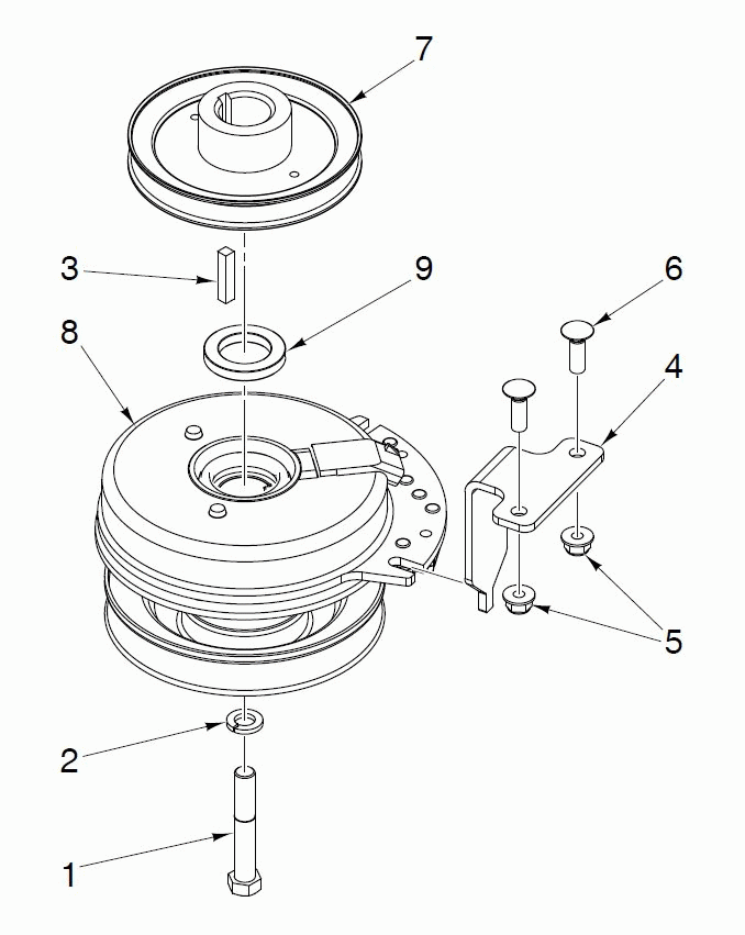 Clutch Diagram and Parts List for Z460XS (970497202-00)(2020-10) Husqvarna Lawn Tractor