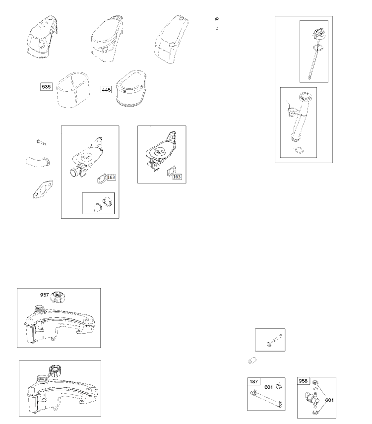 Air Filter Diagram and Parts List for 1006072116H8 2017-01 Husqvarna Engine