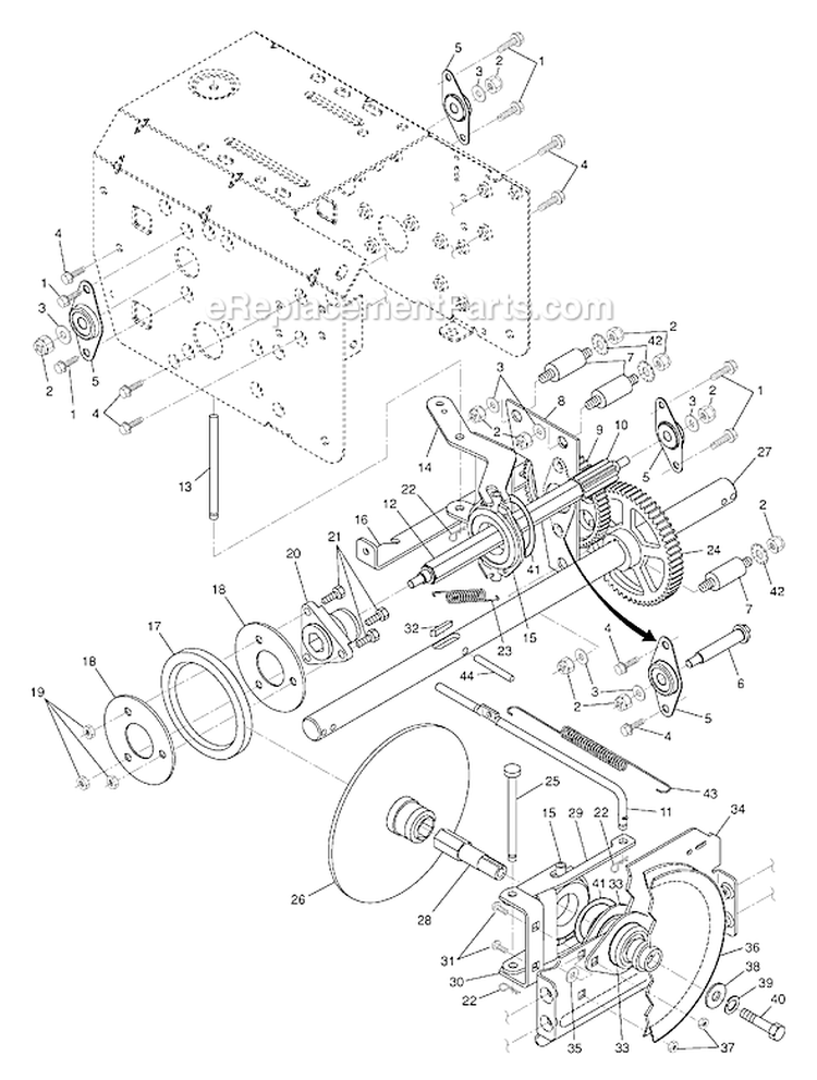 Page E Diagram and Parts List for 927 SBEXP 96193000500 -2006-05 Husqvarna Snow Blower