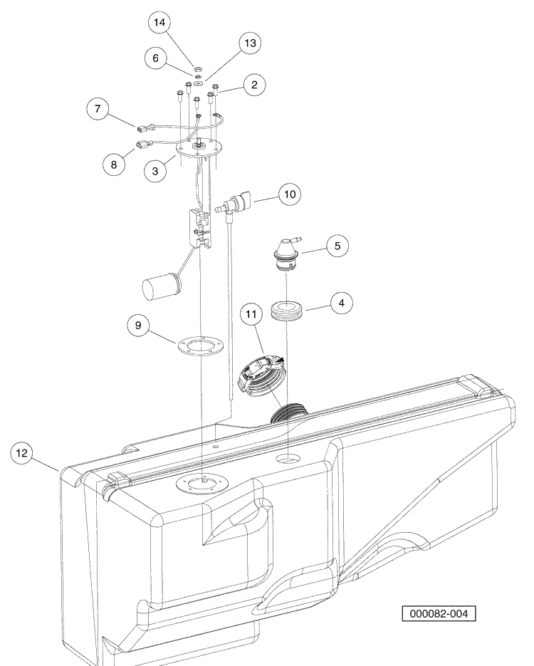 Fuel Tank - Gasoline Vehicles Diagram and Parts List for HUV4420G 2006-11 Husqvarna Lawn Tractor