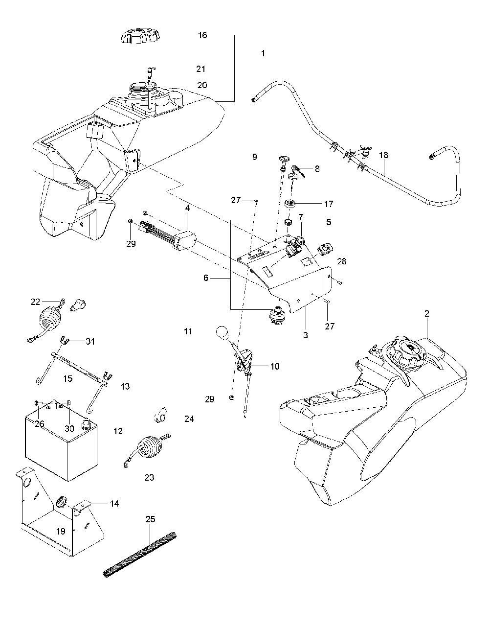 Ignition System Diagram and Parts List for PZ5426FX966060901-00 2009-08 Husqvarna Lawn Tractor
