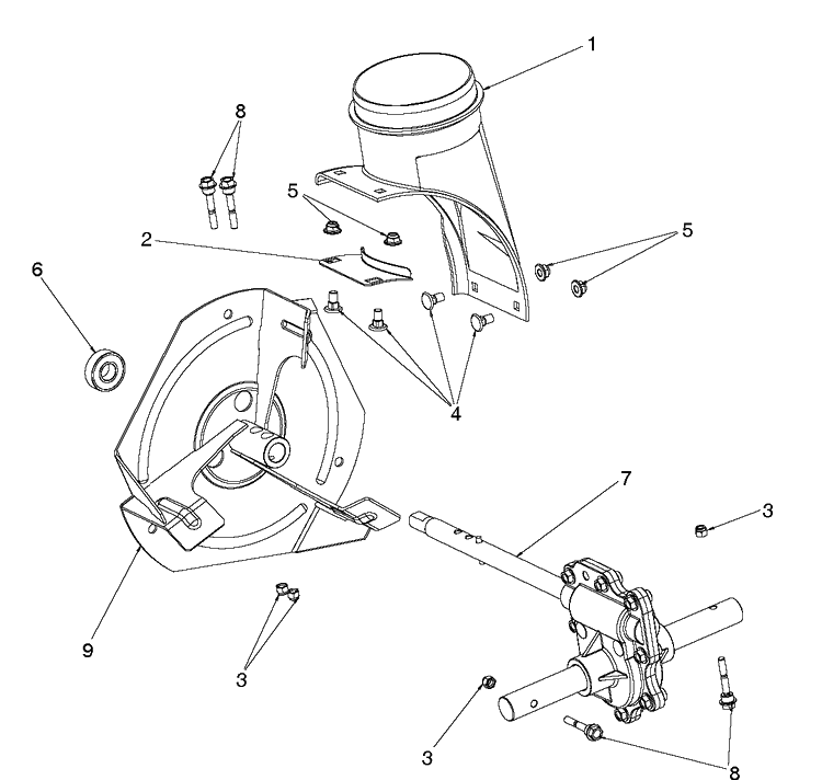 Auger Housing And Impeller 4 Diagram and Parts List for ST224 (97046850100)(2020-05) Husqvarna Snow Blower