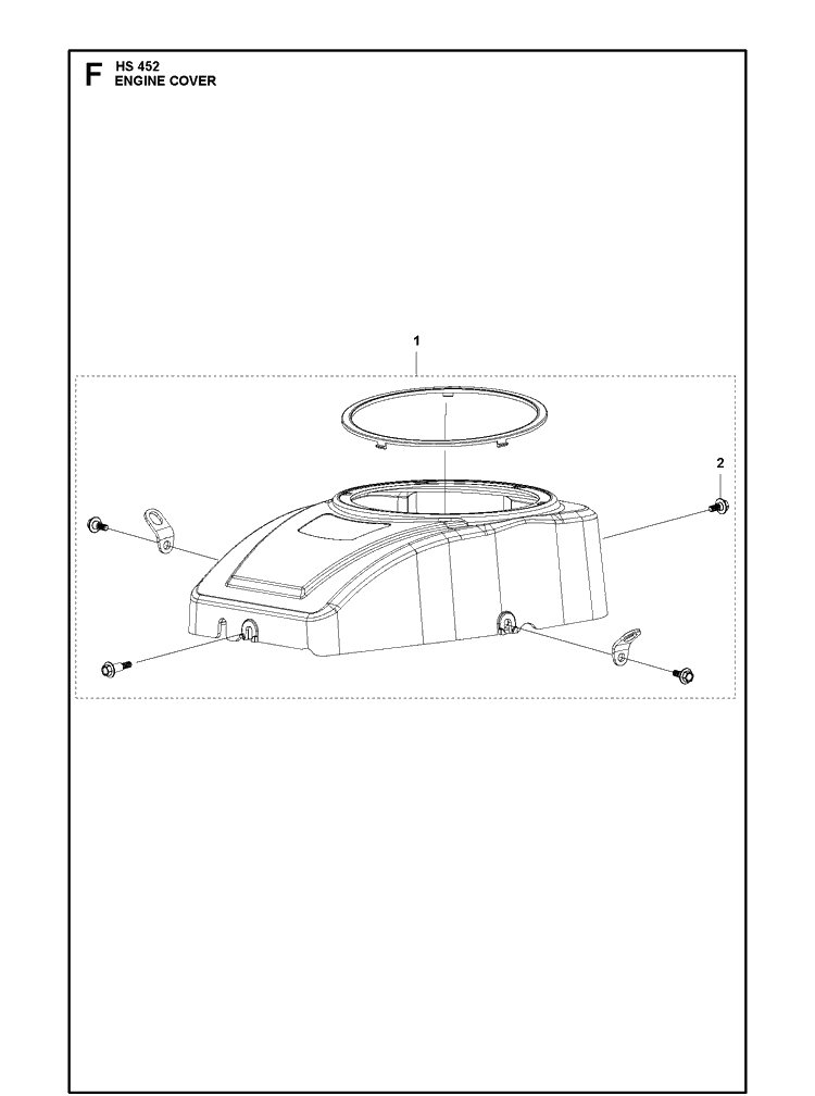 Engine Cover Diagram and Parts List for 593230401 2021-01 Husqvarna Engine