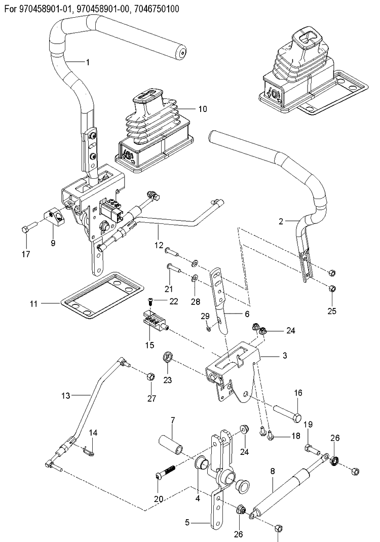Steering 2 Diagram and Parts List for Z248F  Husqvarna Lawn Mower