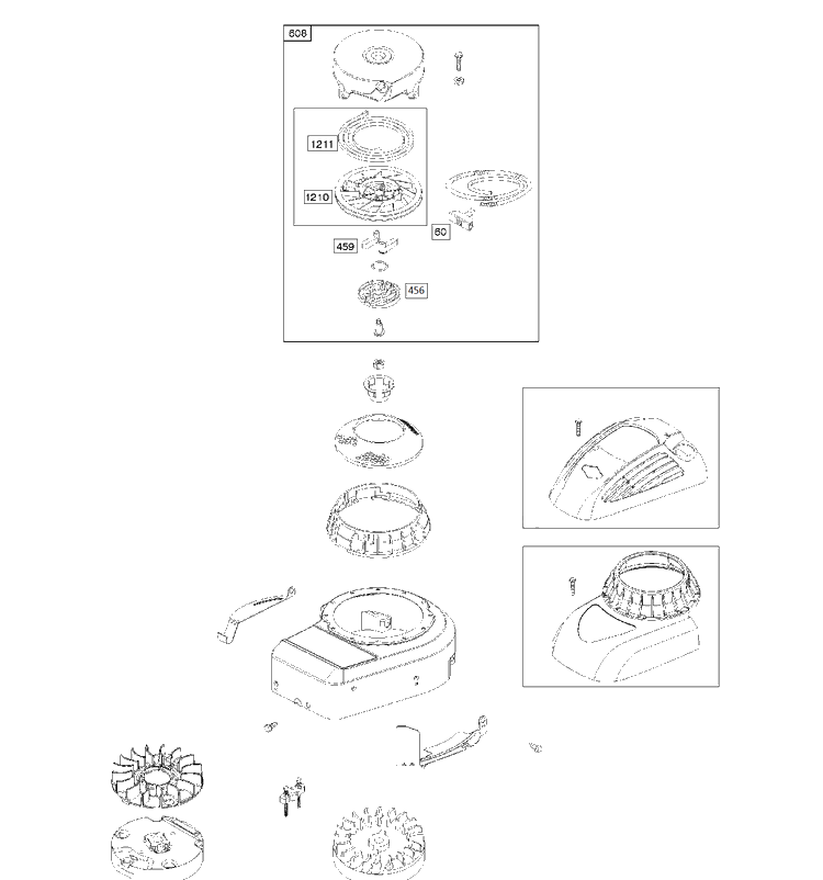 Starter Diagram and Parts List for 09T5022229H1 2017-01 Husqvarna Engine