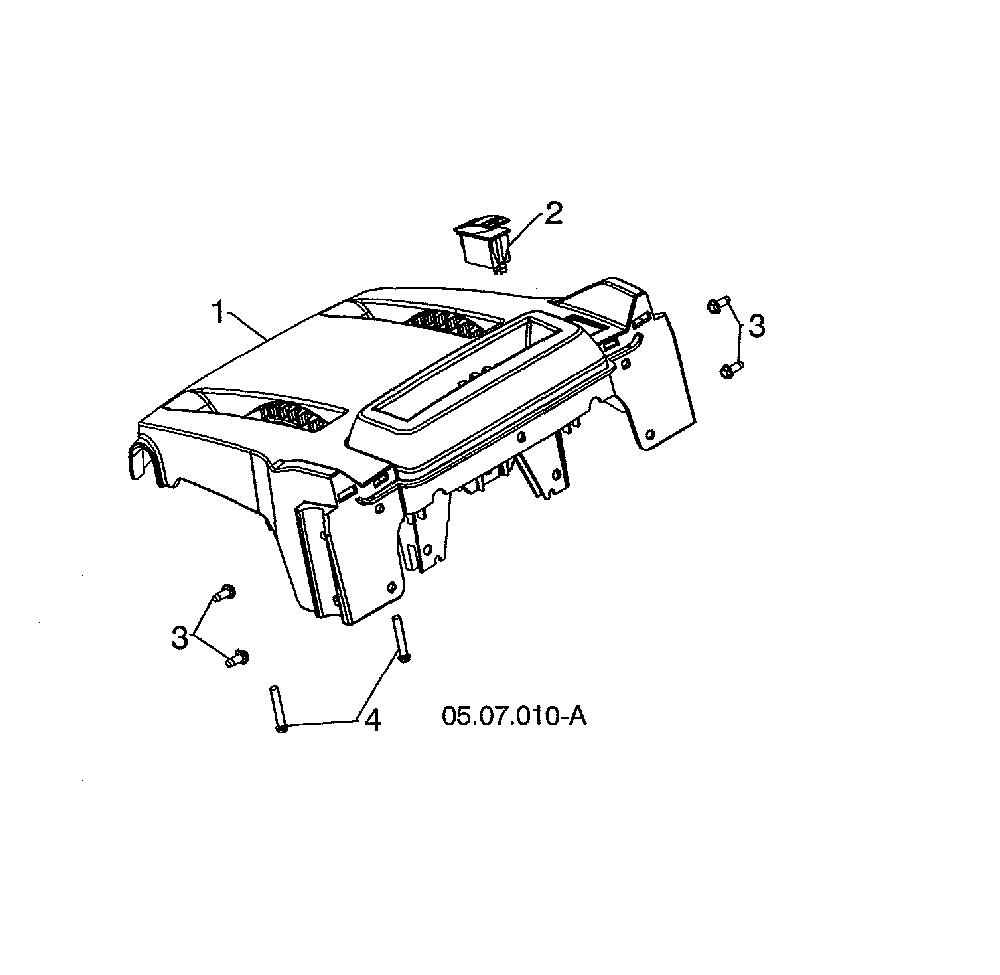 Console base Diagram and Parts List for 96193009605  Husqvarna Snow Blower