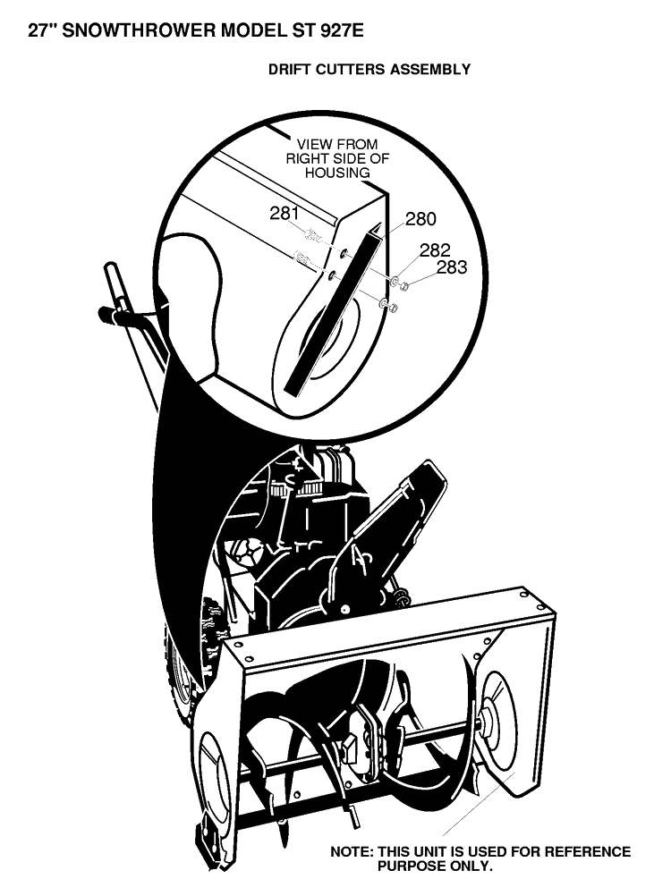 Accessories Diagram and Parts List for ST927E 1997-01 Husqvarna Snow Blower