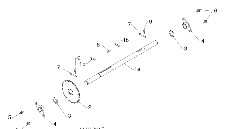 Drive 2 Diagram and Parts List for ST268EP (96191003806)(2012-09) Husqvarna Snow Blower