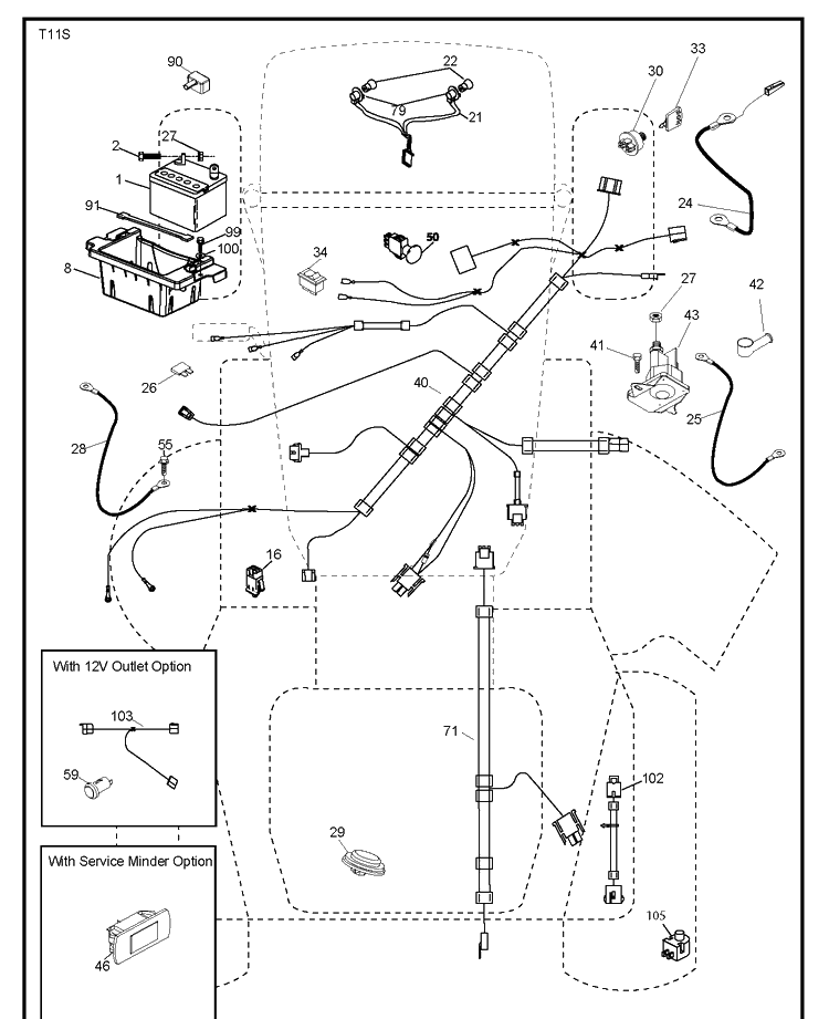 Electrical Diagram and Parts List for YTH2042TD (96041022000)(2010-12) Husqvarna Lawn Tractor