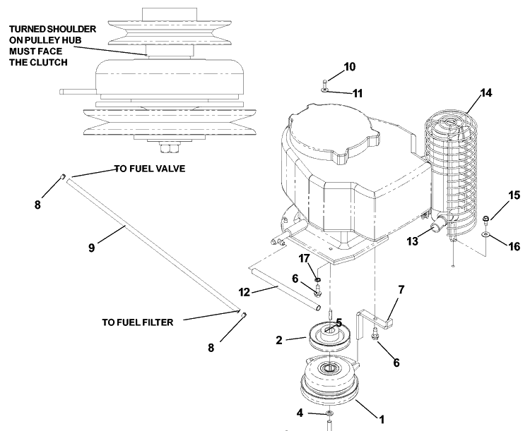 Kawasaki Engine Assembly Diagram and Parts List for CZ4815KAA (968999219)(2002-11) Husqvarna Lawn Mower
