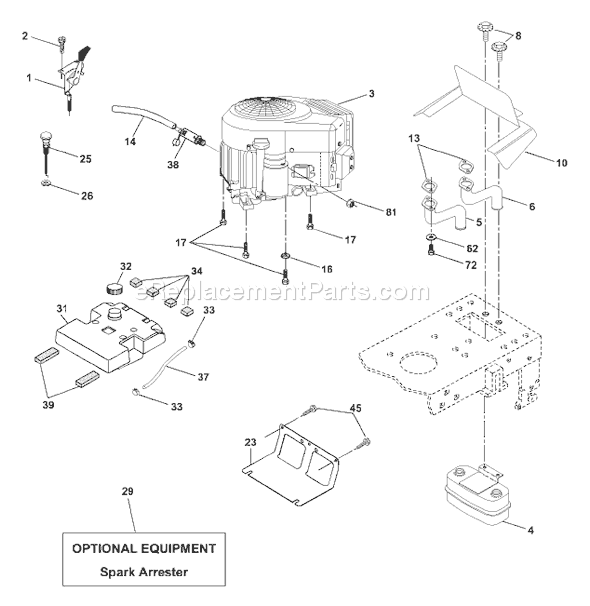 Page E Diagram and Parts List for YTH1452XPA (954567253) (2001-01) Husqvarna Lawn Tractor