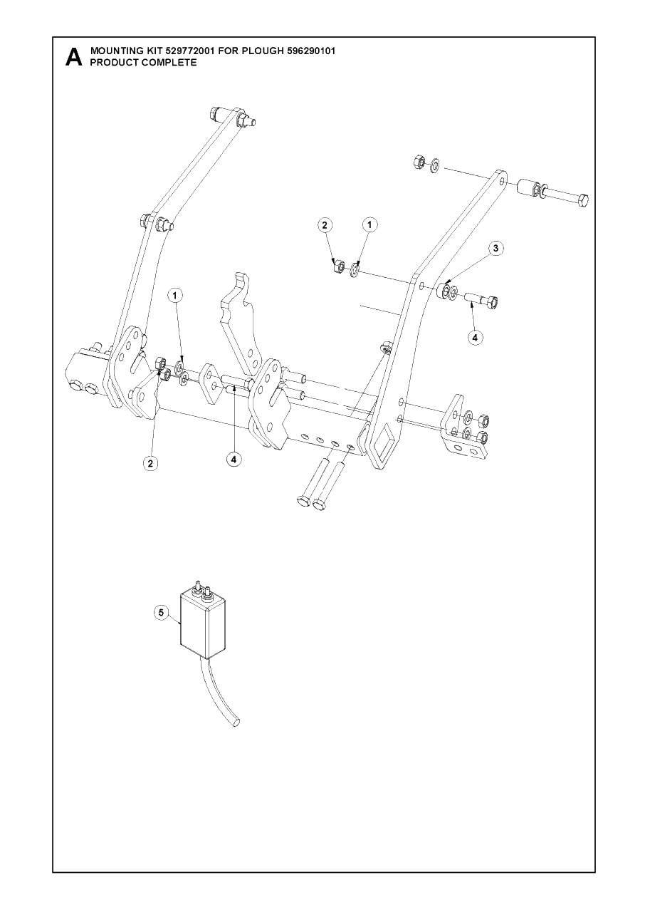 Installation Accessories Diagram and Parts List for 529772001  Husqvarna Lawn Tractor Accessories