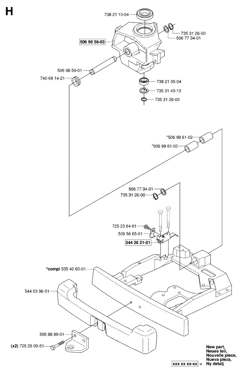 Steering Column Diagram and Parts List for R13AWD (965079901)(2006-01) Husqvarna Lawn Tractor