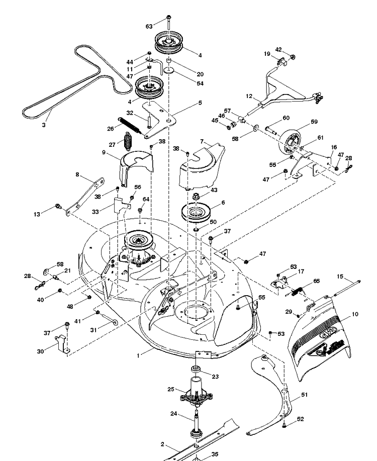 Mower Deck / Cutting Deck 2 Diagram and Parts List for Z142 (96792460100)(2018-09) Husqvarna Lawn Mower