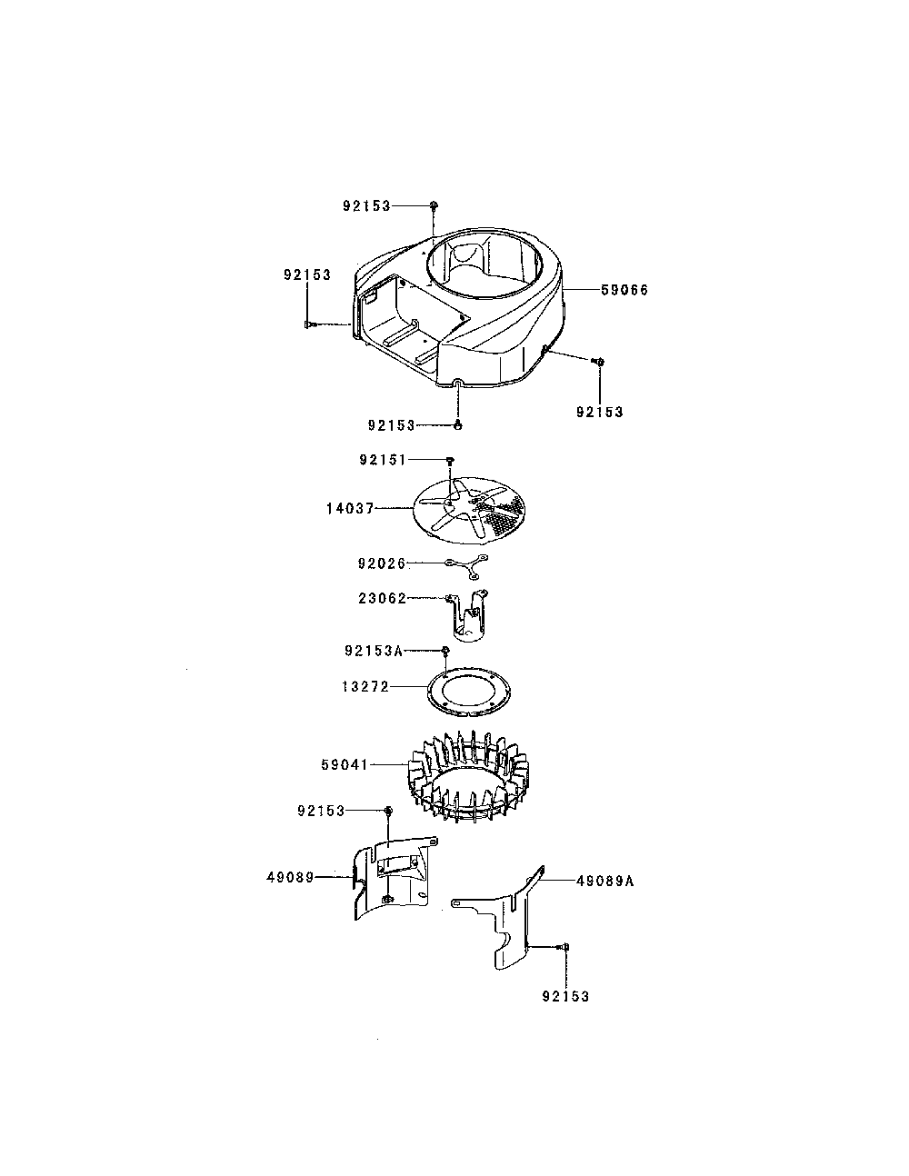 Cooling equipment Diagram and Parts List for YTH18K46-96043021800  Husqvarna Lawn Tractor