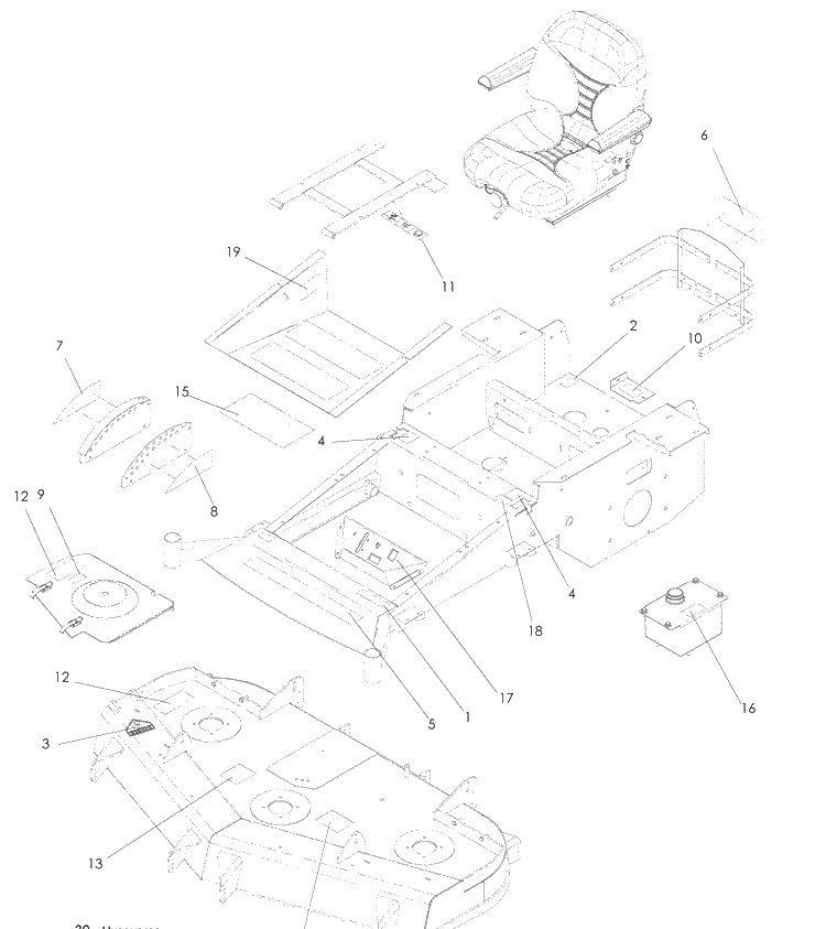 Decals Diagram and Parts List for LZF5227 (966956701)(2008-06) Husqvarna Lawn Mower