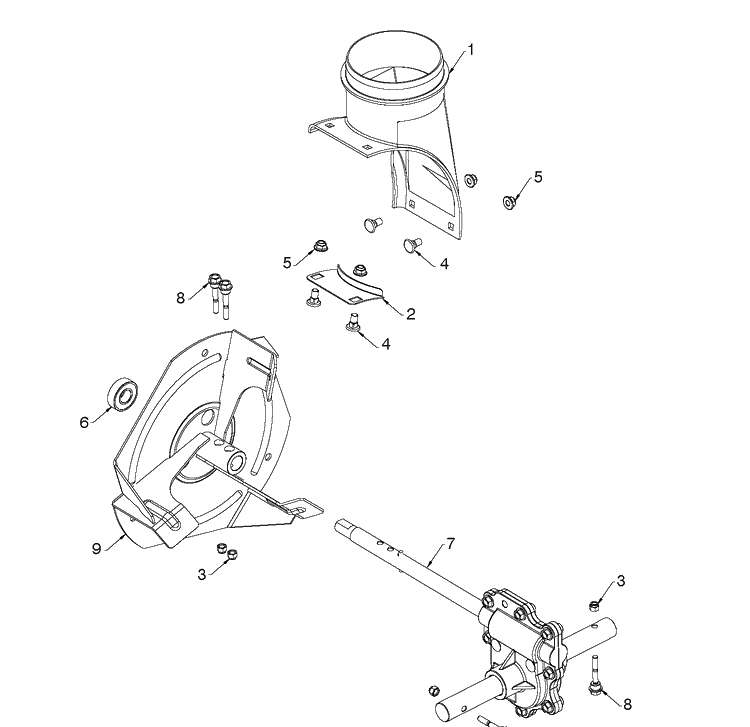 Auger Housing And Impeller 7 Diagram and Parts List for ST224 (96193009606)(2019-03) Husqvarna Snow Blower