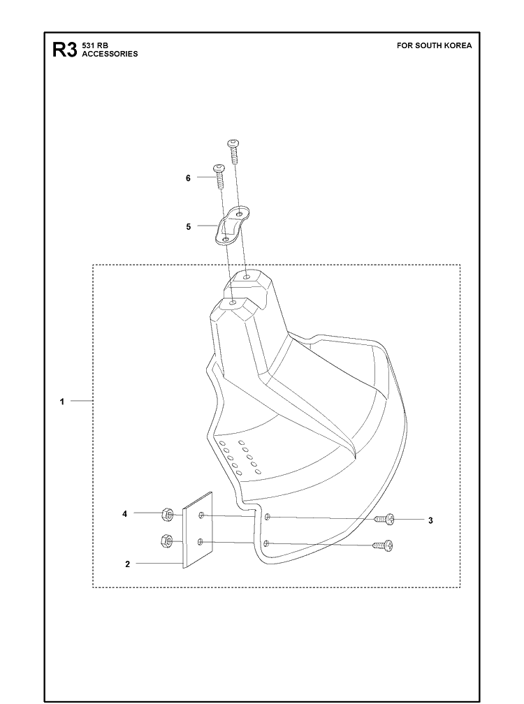 Accessories 2 Diagram and Parts List for 531RB  Husqvarna Brush Cutter