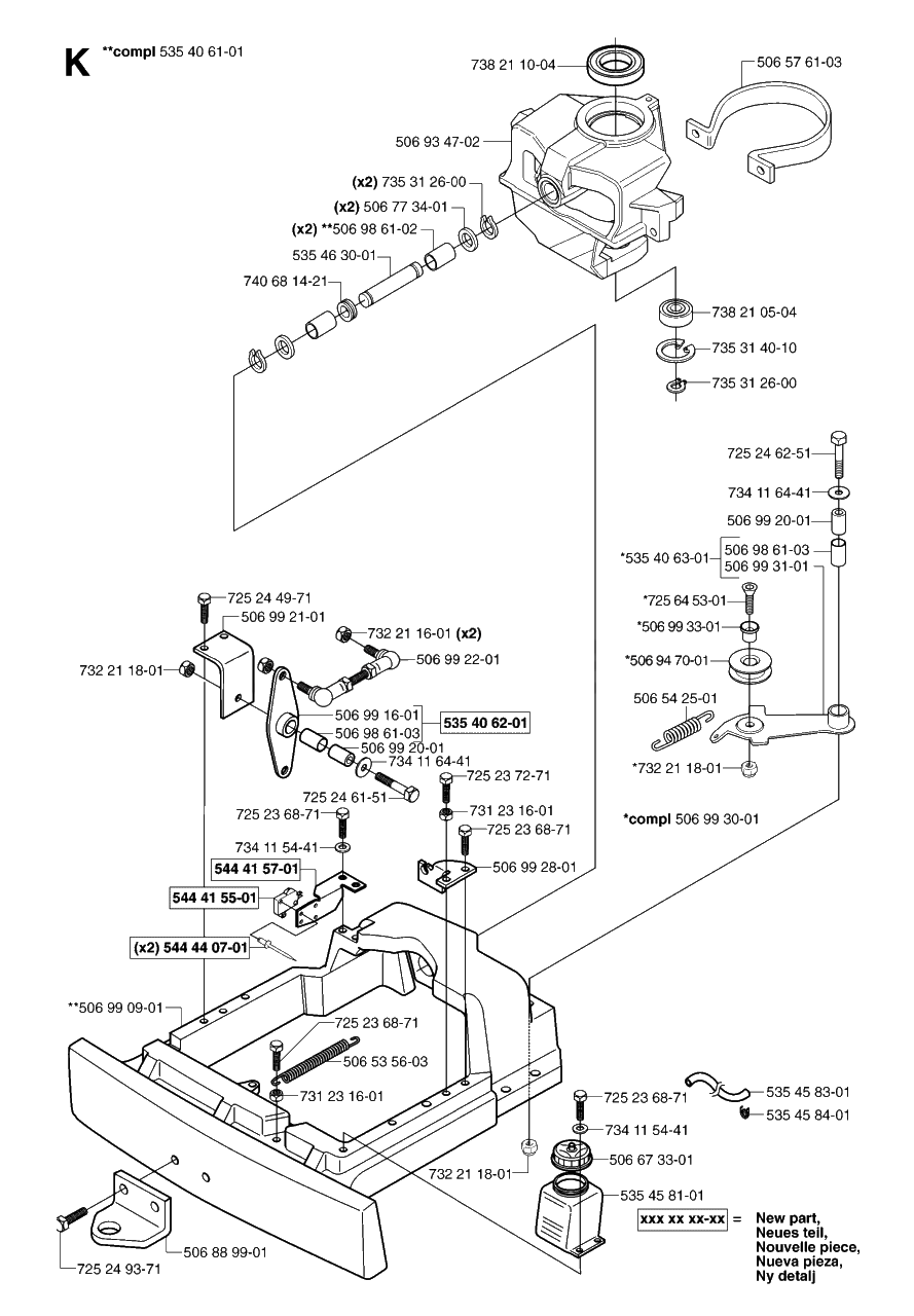 Steering Column Diagram and Parts List for PF21 (965097001)(2007-03) Husqvarna Lawn Tractor