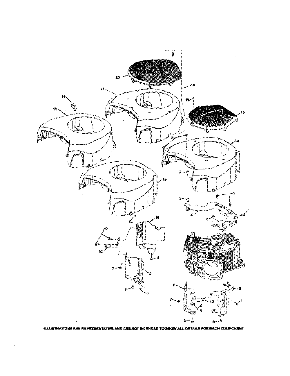 Blower housing Diagram and Parts List for 96043027600  Husqvarna Lawn Tractor
