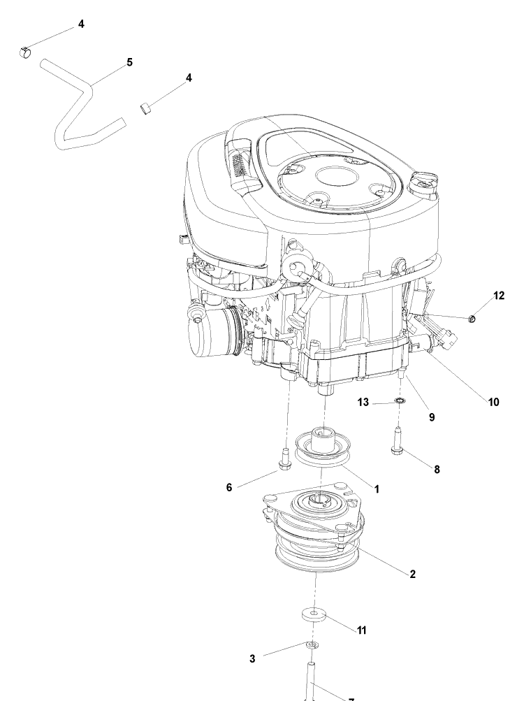Engine Assembly (15 And 17.5 Hp) Diagram and Parts List for CZ3815 (968999245)(2006-08) Husqvarna Lawn Mower