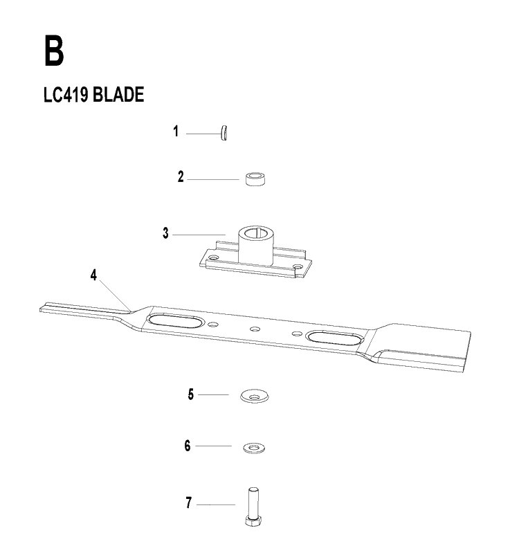 Blade Diagram and Parts List for LC419 2019-04 Husqvarna Lawn Mower