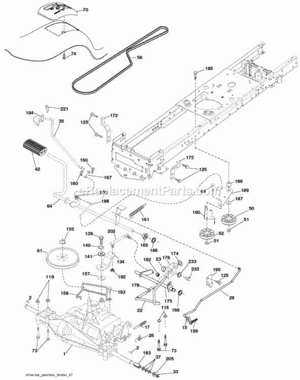 Page C Diagram and Parts List for 960480001 2010-02 Husqvarna Lawn Tractor