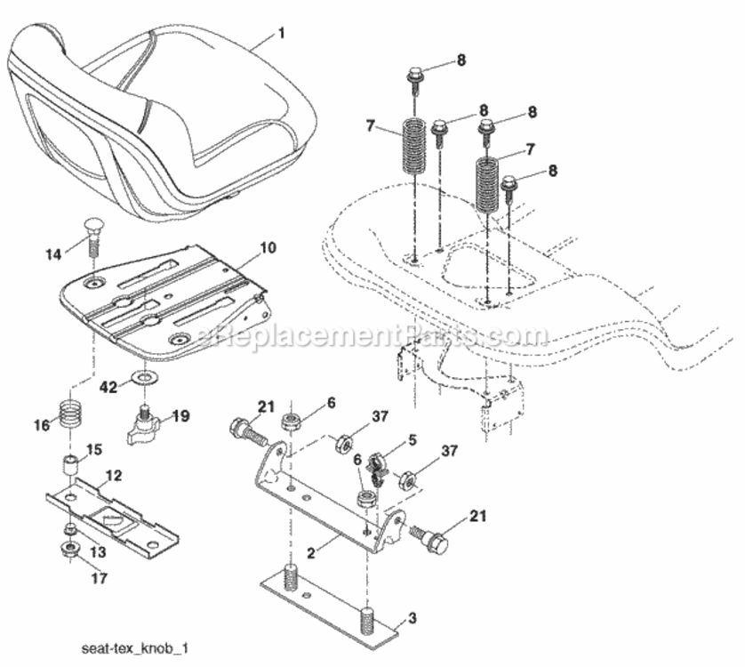 Page H Diagram and Parts List for 960480001 2010-02 Husqvarna Lawn Tractor