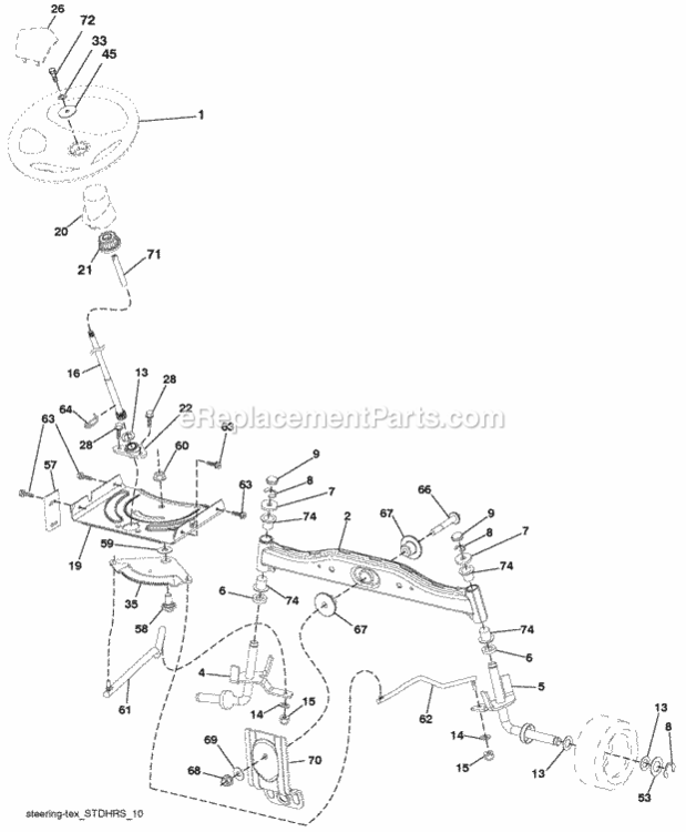 Page I Diagram and Parts List for 960480001 2010-02 Husqvarna Lawn Tractor