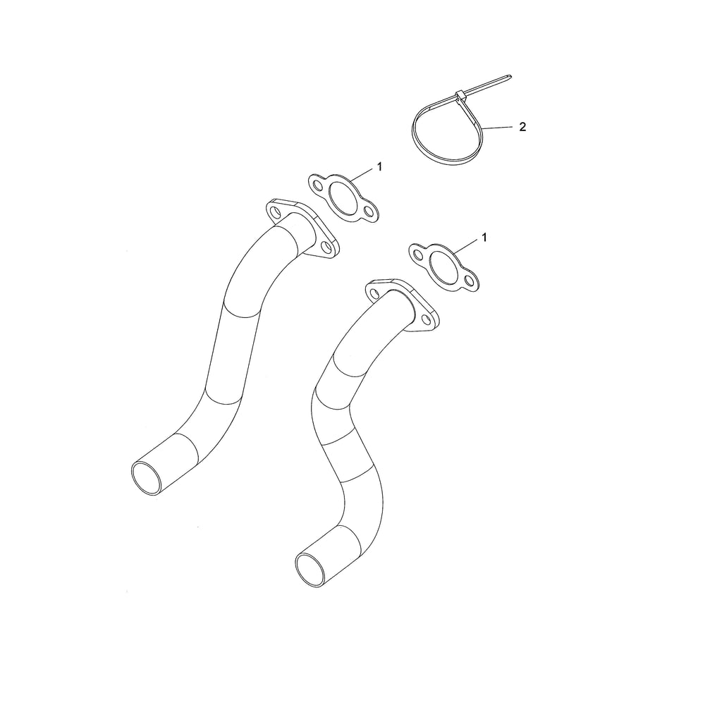 Engine >> Exhaust Diagram and Parts List for LGT2654-96045004700  Husqvarna Lawn Tractor