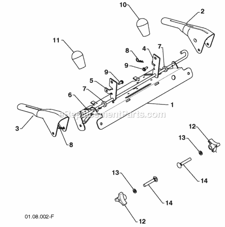 Page P Diagram and Parts List for 96194000801 2010-03 Husqvarna Snow Blower