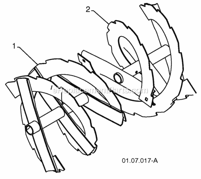 Impeller_Assembly Diagram and Parts List for 96194000801 2010-03 Husqvarna Snow Blower