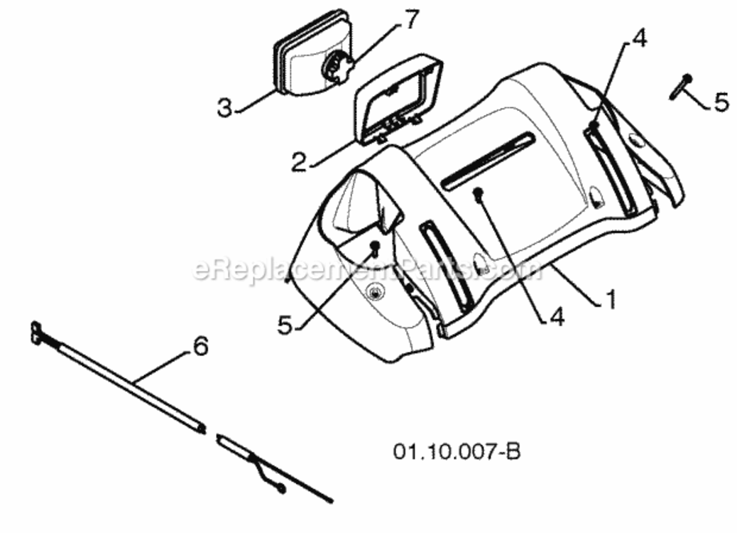 Page U Diagram and Parts List for 96194000901 2010-06 Husqvarna Snow Blower