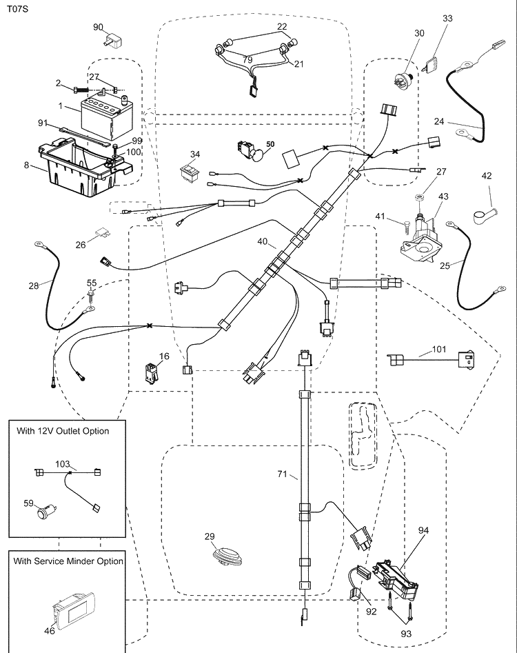Electrical Diagram and Parts List for GTH2648 (96043003002)(2008-02) Husqvarna Lawn Mower