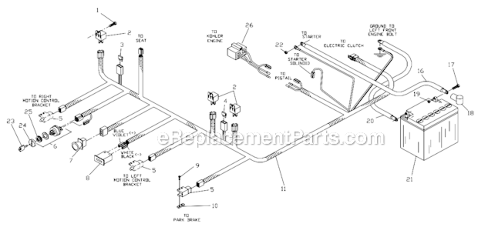 Wiring_Assembly Diagram and Parts List for 968999168 ZTHKW4818A Husqvarna Lawn Tractor