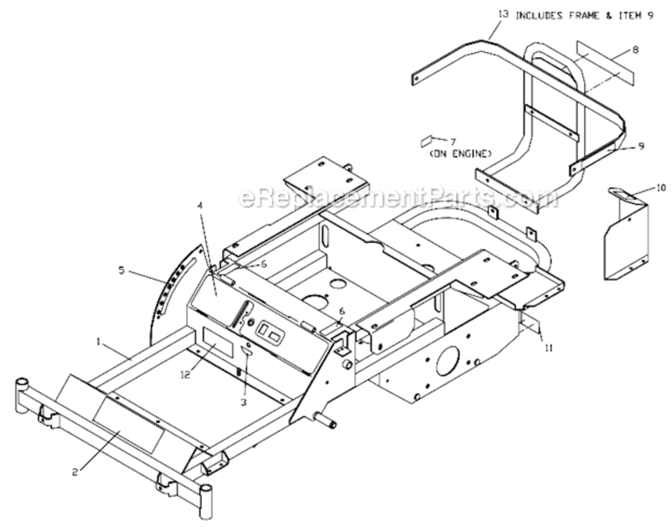 Page K Diagram and Parts List for 968999168 ZTHKW4818A Husqvarna Lawn Tractor