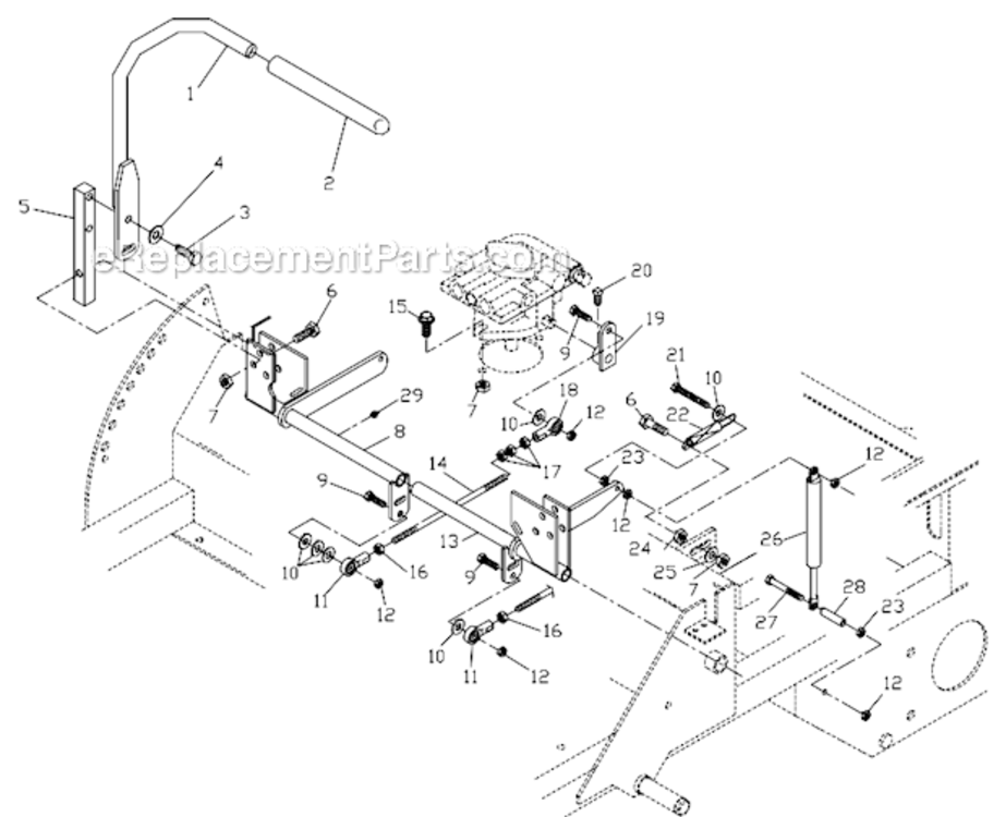 Motion_Control_Assembly Diagram and Parts List for 968999168 ZTHKW4818A Husqvarna Lawn Tractor