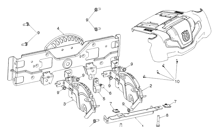 Control Panel And Discharge Chute 5 Diagram and Parts List for ST327 (97046940100)(2020-05) Husqvarna Snow Blower