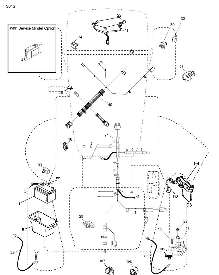 Electrical Diagram and Parts List for CT126 (96051000702)(2011-4) Husqvarna Lawn Tractor